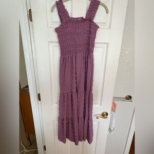 Boho Purple Sleeveless Dress